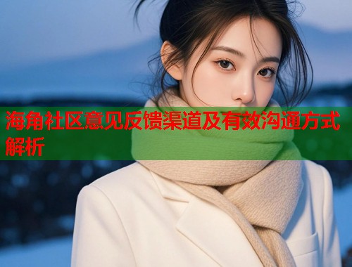 海角社区意见反馈渠道及有效沟通方式解析
